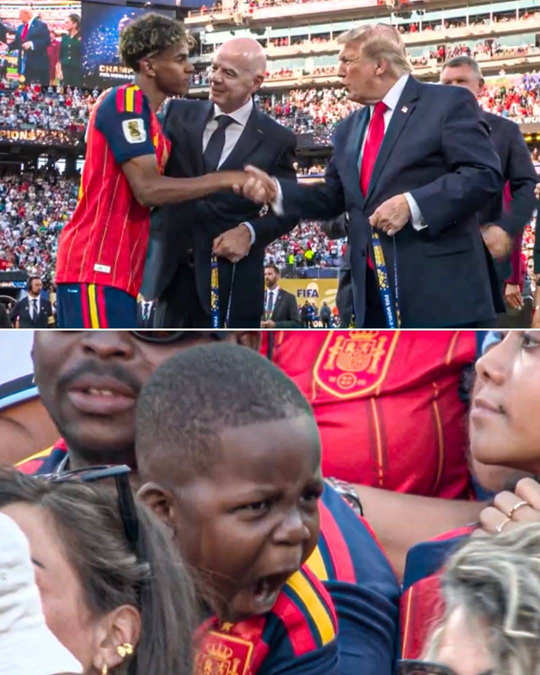 Lamine Yamal's brother watching him get his winner's medal 😂❤️
