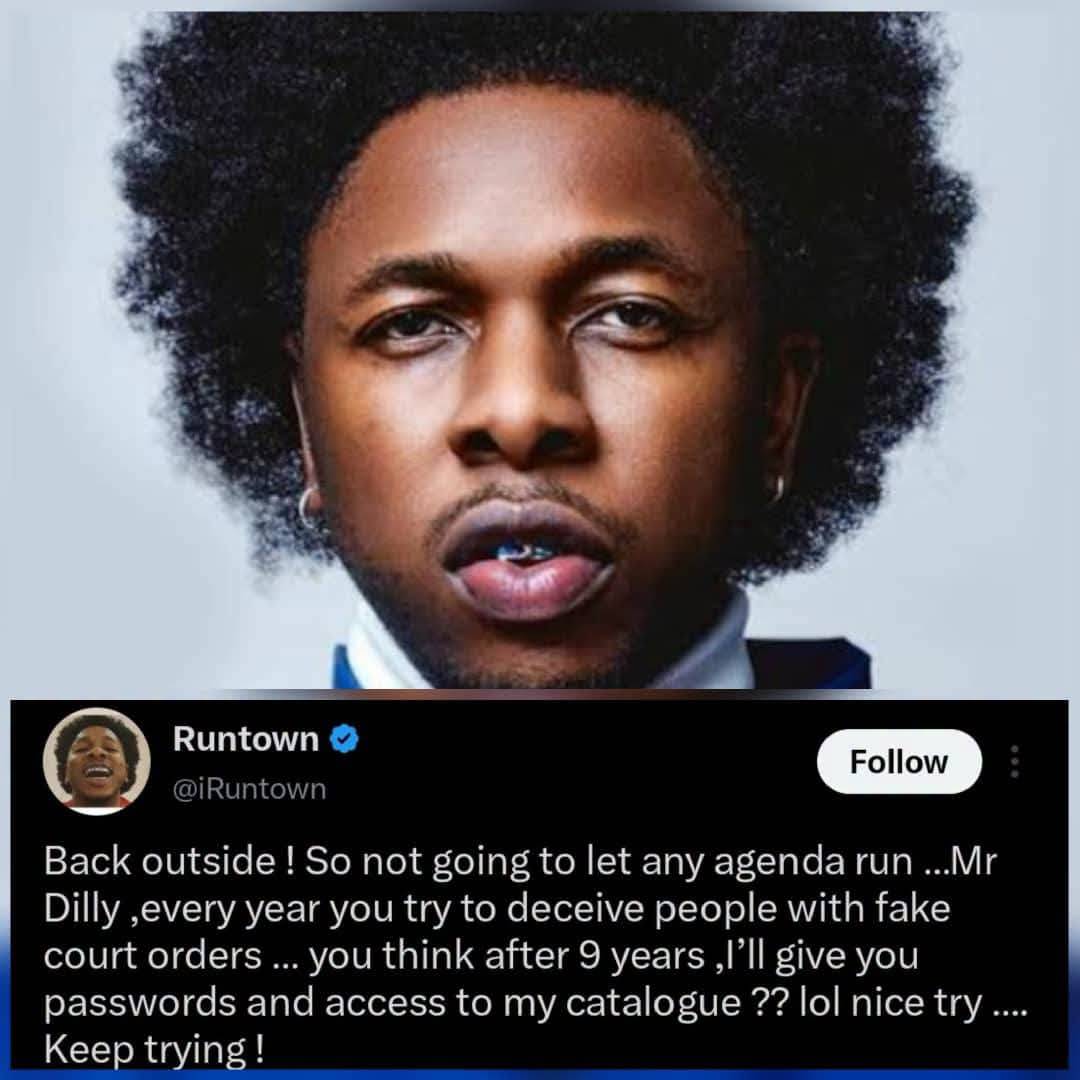 “You think after 9 years, I’ll give you passwords and access to my catalogue?” — Singer, Runtown sla...