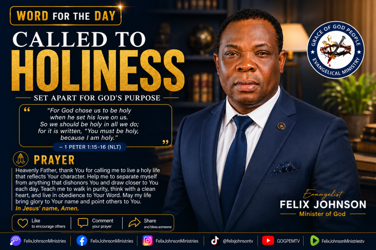 God has not only called us out of darkness—He has called us to a life of holiness. Every believer is...