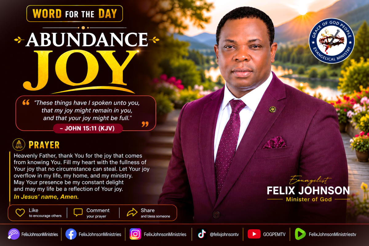 The joy that comes from Christ is lasting, unshakable, and overflowing. Stay connected to Him, and y...