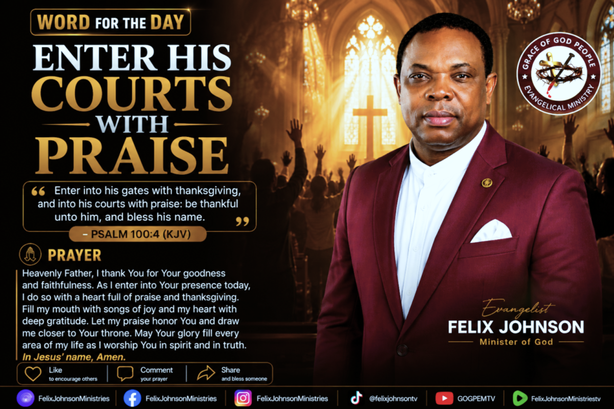 HAPPY GLORIOUS SUNDAY TO YOU ALL
Enter his gates with thanksgiving and his courts with praise; give...
