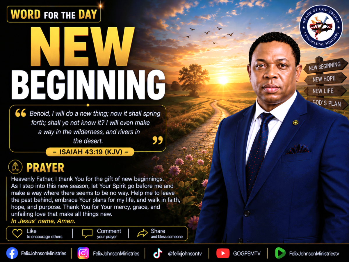 Every new beginning is an opportunity to witness God's faithfulness. Leave yesterday behind and step...