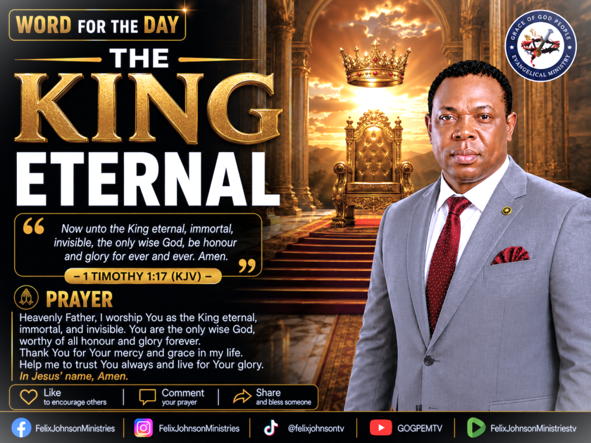 Our God reigns forever. He is the eternal King—immortal, invisible, and the only wise God. No kingdo...