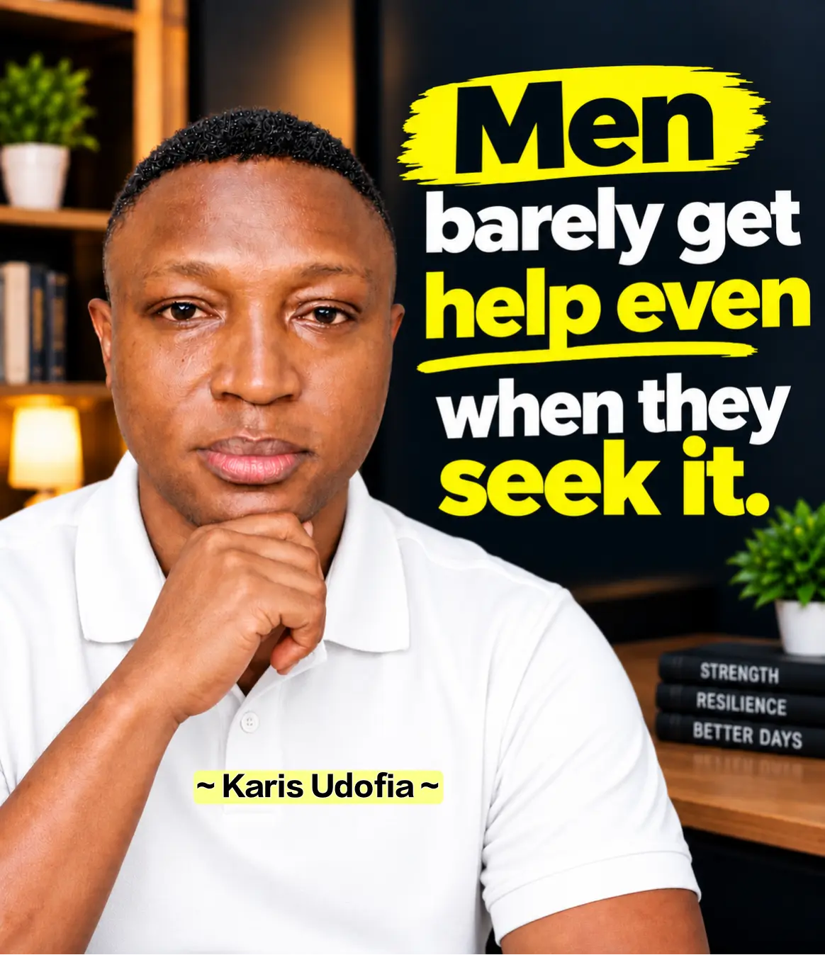 The truth is, men barely get help 

Because most people capable of helping others are men, and men b...