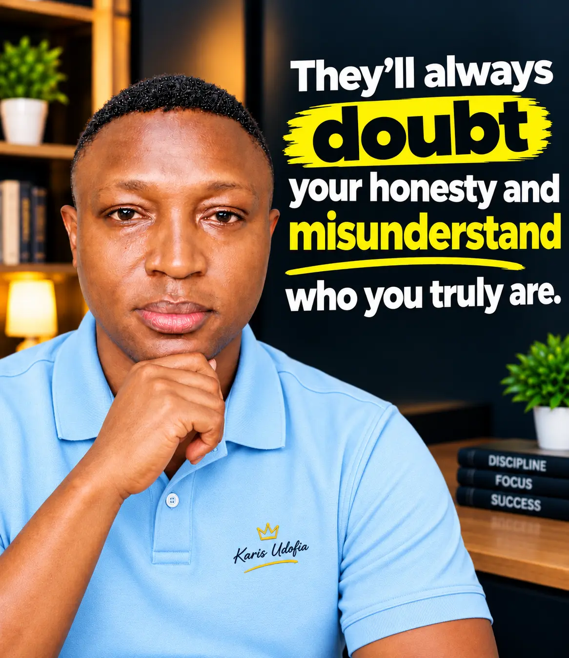 They'll always suspect you.
They will always doubt who you truly are. They'll misunderstand you....