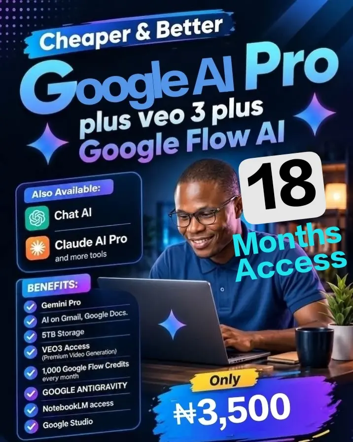 🔥 HOT DEAL: Get GOOGLE AI PRO To Create AI videos as much as you want. 

✅ Official Google AI Pro...