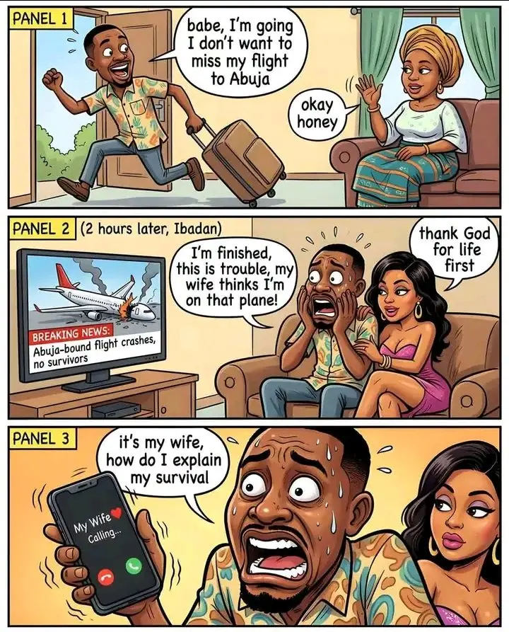 How will you handle this situation as a wife?
Will you be happy he went somewhere else instead of be...