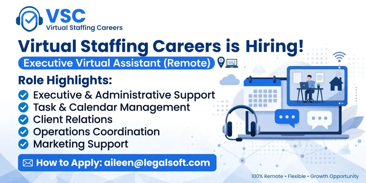Executive Virtual Assistant (100% Remote)
Are you a highly organized professional with a passion fo...
