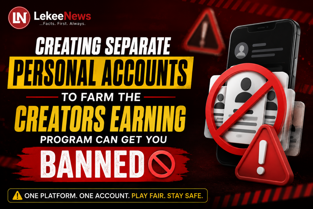 ๐จ CAUTION: Multiple Accounts Warning
Creating separate personal accounts solely to farm the Creato...