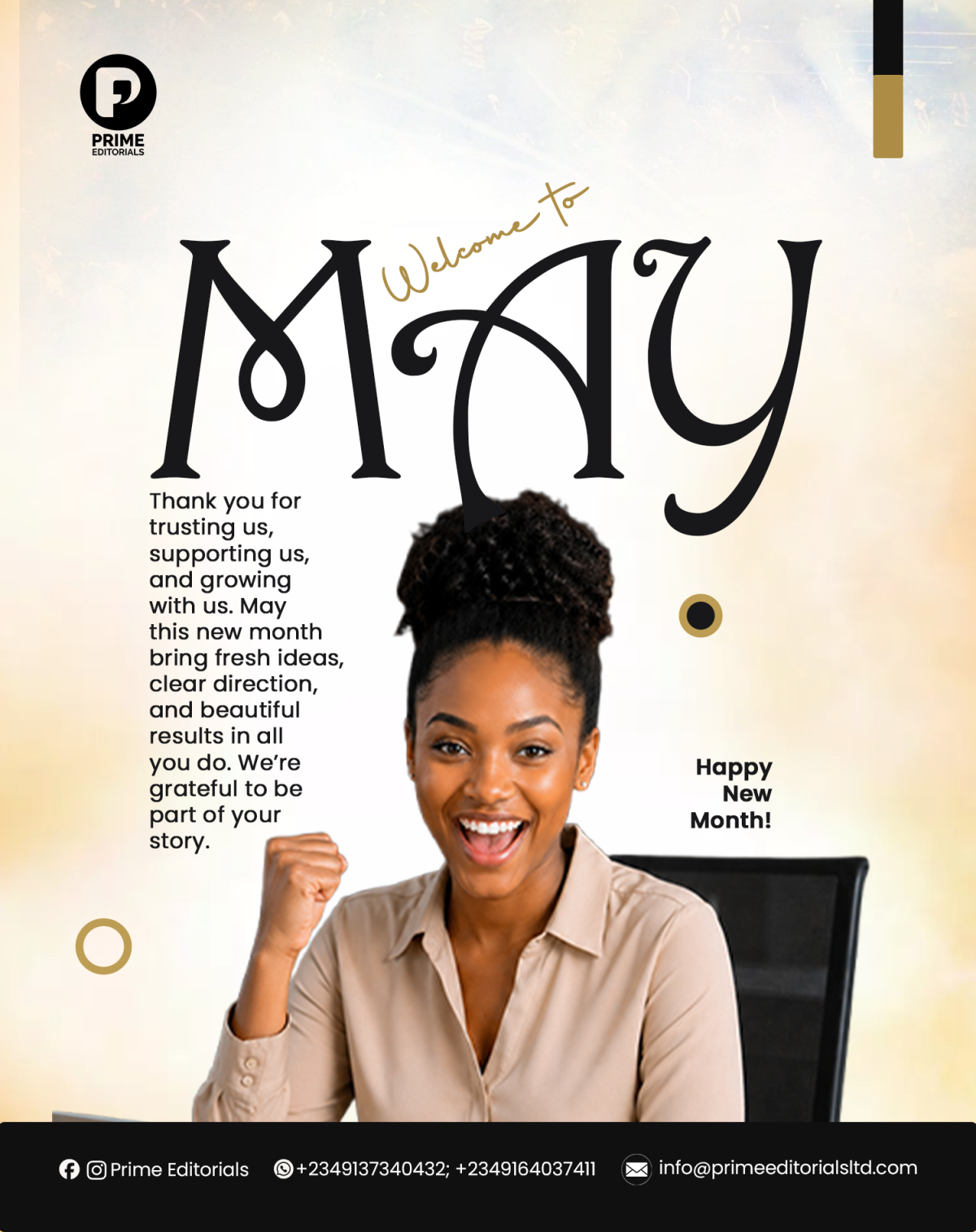 Welcome to May! Thank you for trusting us, supporting us, and growing with us.
A new month is a fre...
