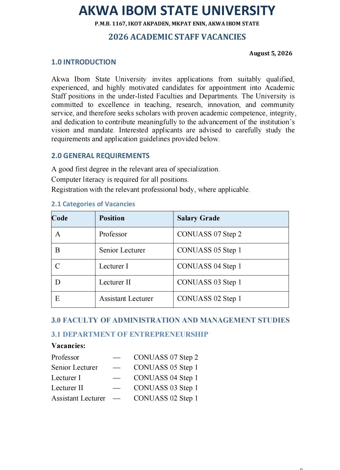 Application is through this portal:
https://employment.akwaibomstate.gov.ng/
#LekeeLekee #Trending...