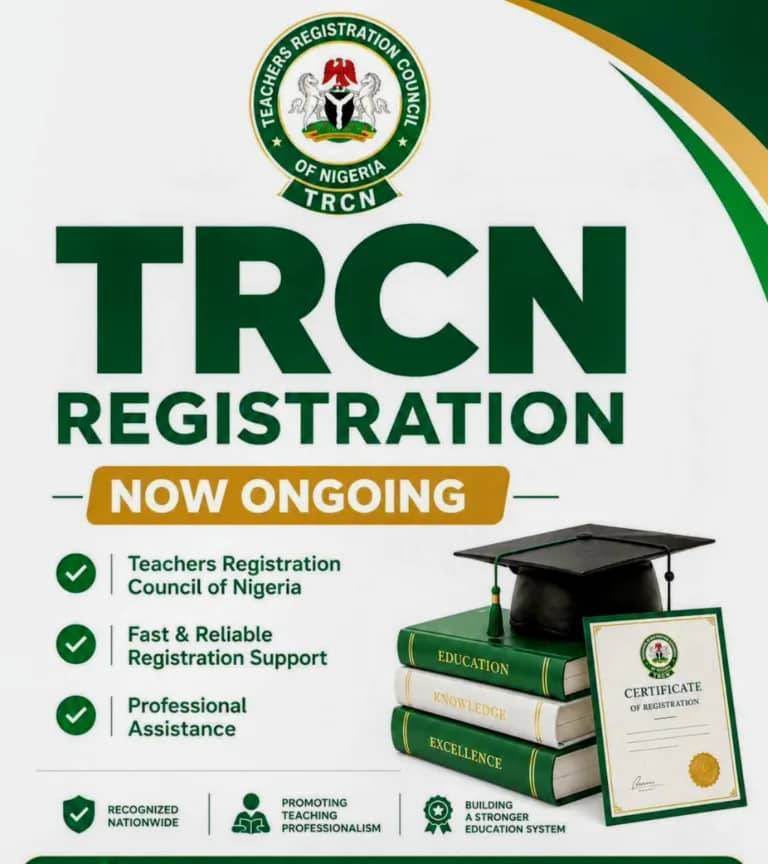 TRCN Registration Now Ongoing for Nigerian Teachers Nationwide
This process is important for indivi...