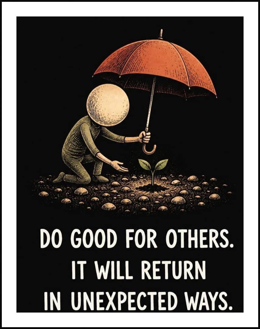 Do good for others, even when no one is watching. Plant kindness in secret, offer help without keepi...