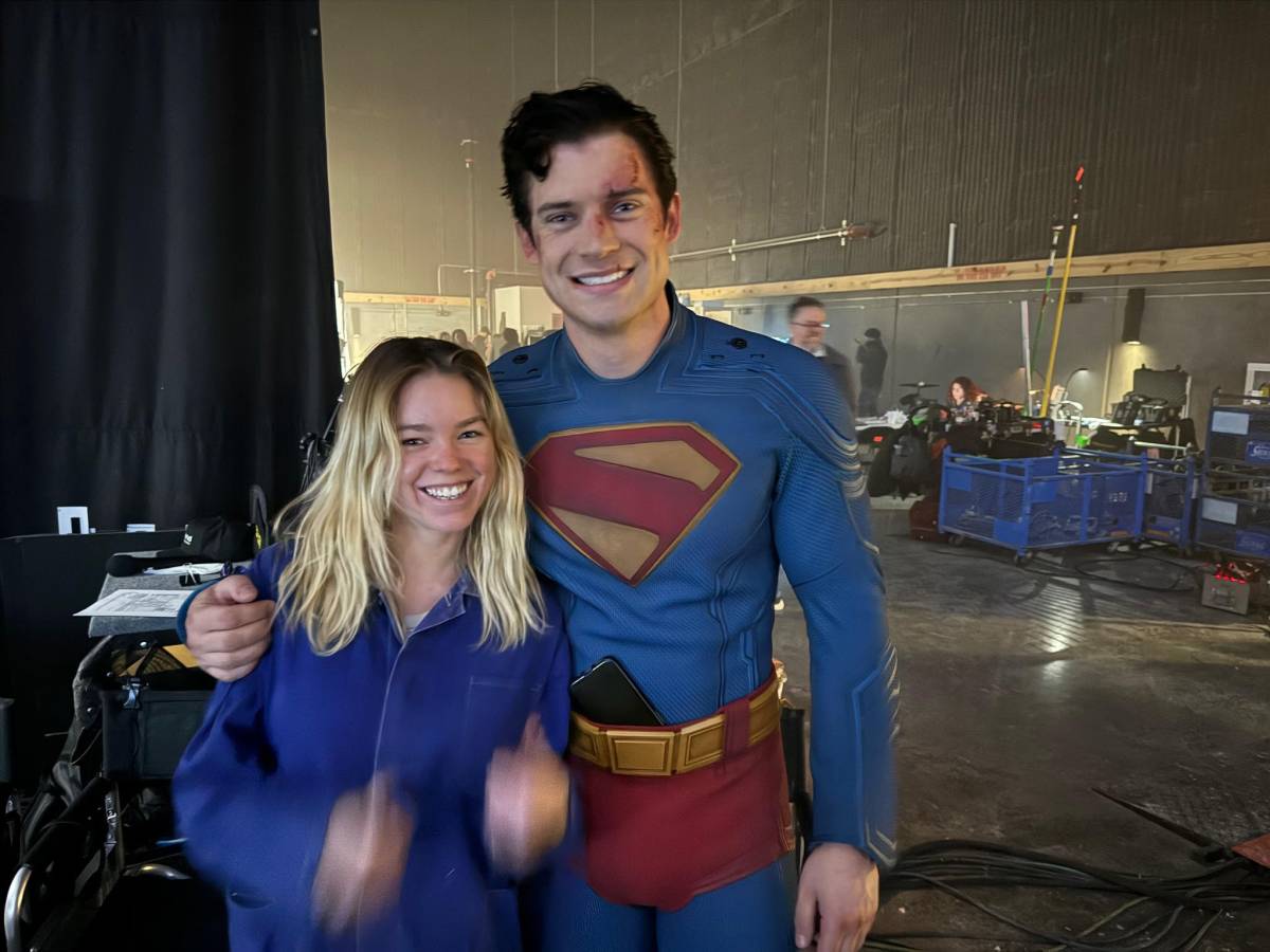Director and #DCStudios president James Gunn shared a behind the scenes picture of Milly Alcock and...