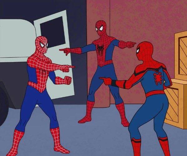 There's now several different official versions of the iconic Spider-Man pointing meme πΈοΈβ₯οΈπ
Which...