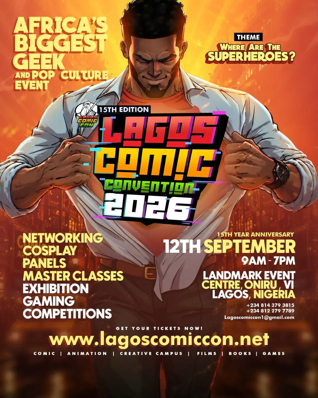 Africa’s largest pop culture experience returns. Lagos Comic Convention is Nigeria’s largest pop cul...