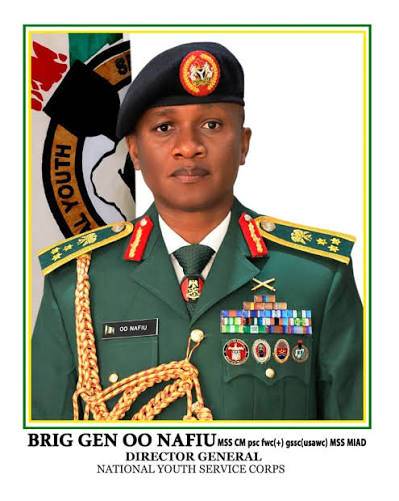 🇳🇬🪖Brigadier General OO Nafiu will be the last Military Director General of NYSC.