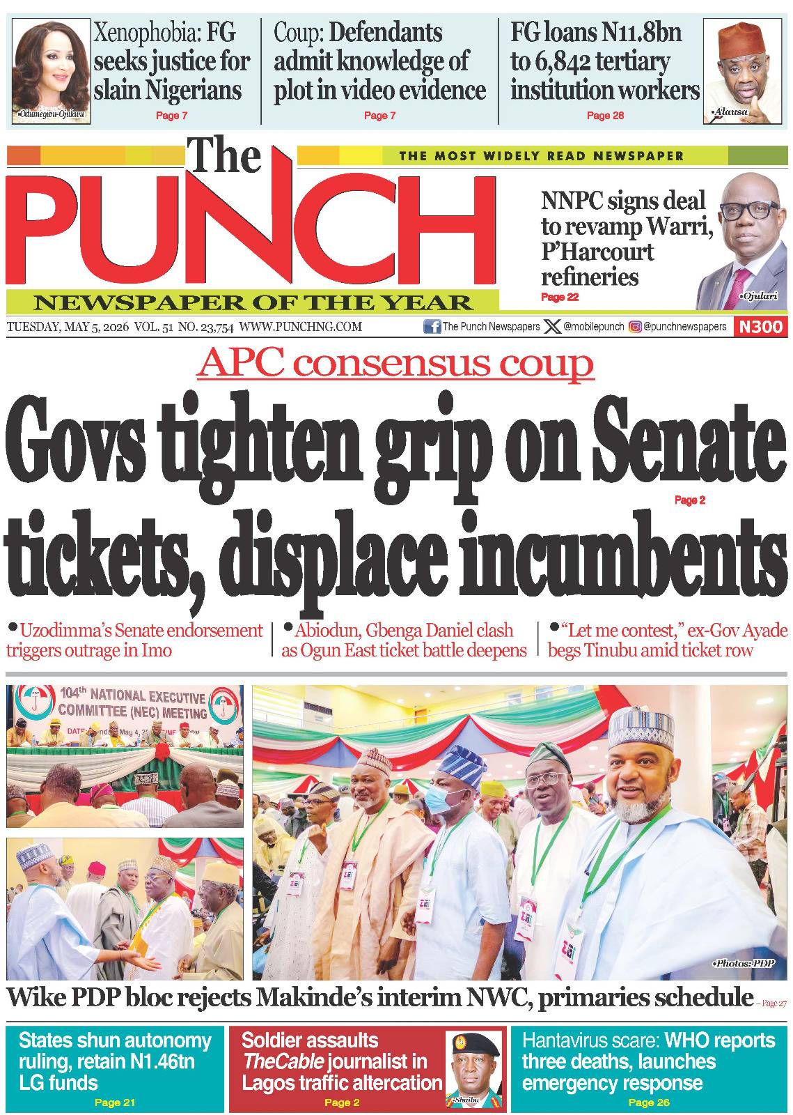 MAY 5 - HEADLINES