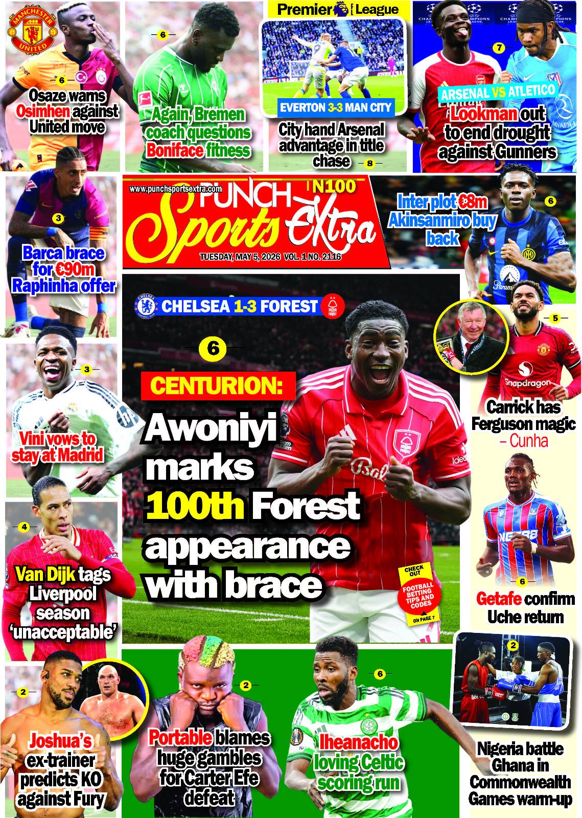 MAY 5 - PUNCH Sports Extra Headlines