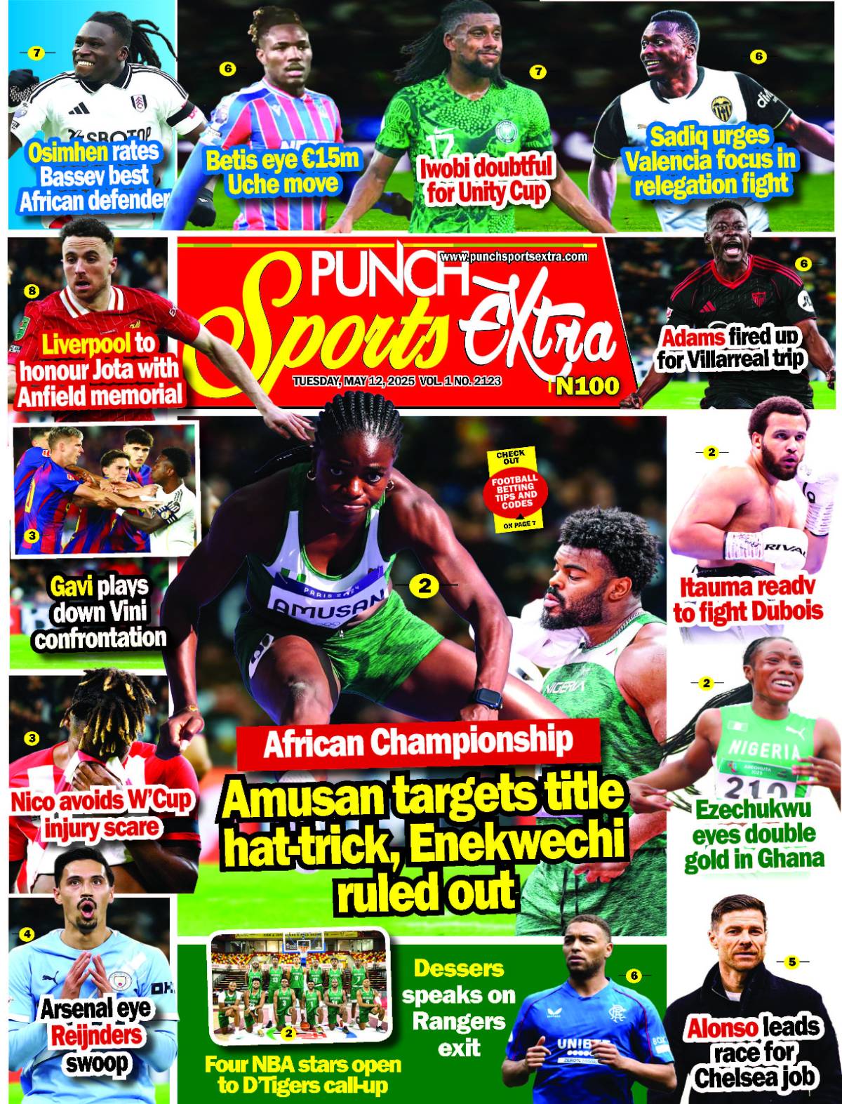 MAY 12 - PUNCH Sports Extra Headlines