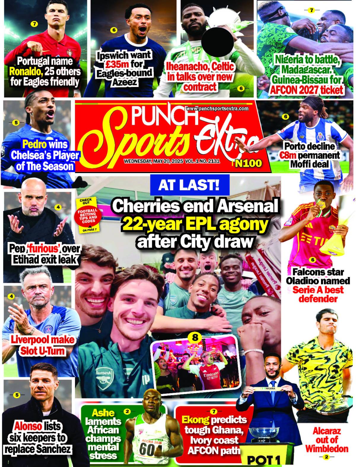 MAY 20 - PUNCH Sports Extra Headlines