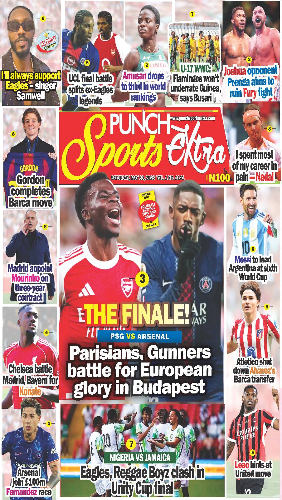 MAY 30 - PUNCH Sports Extra Headlines