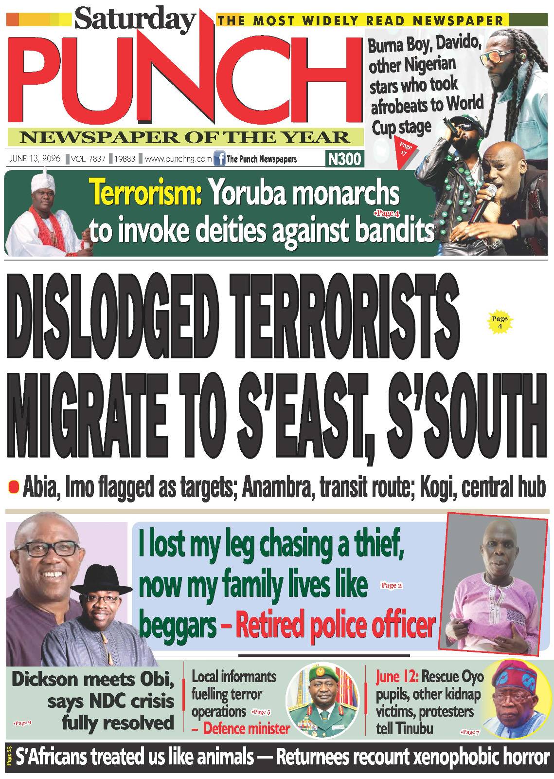 JUNE 13 - HEADLINES