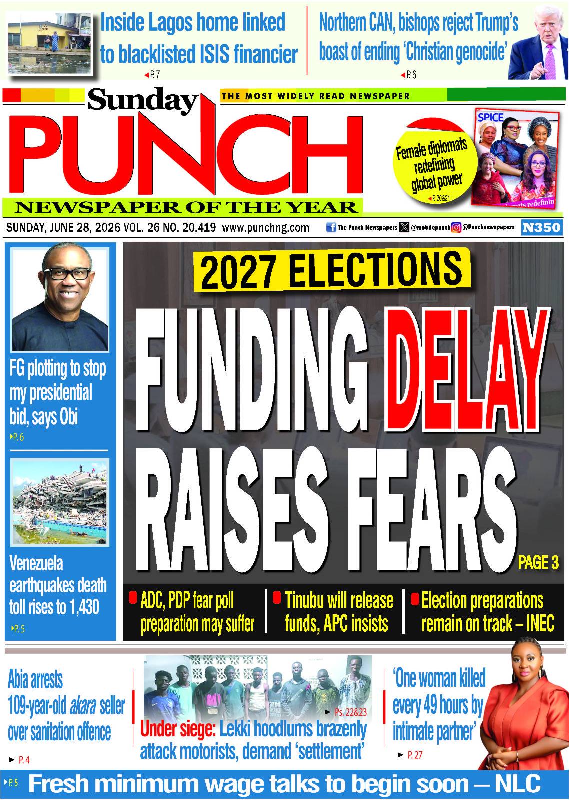 JUNE 28 – HEADLINES