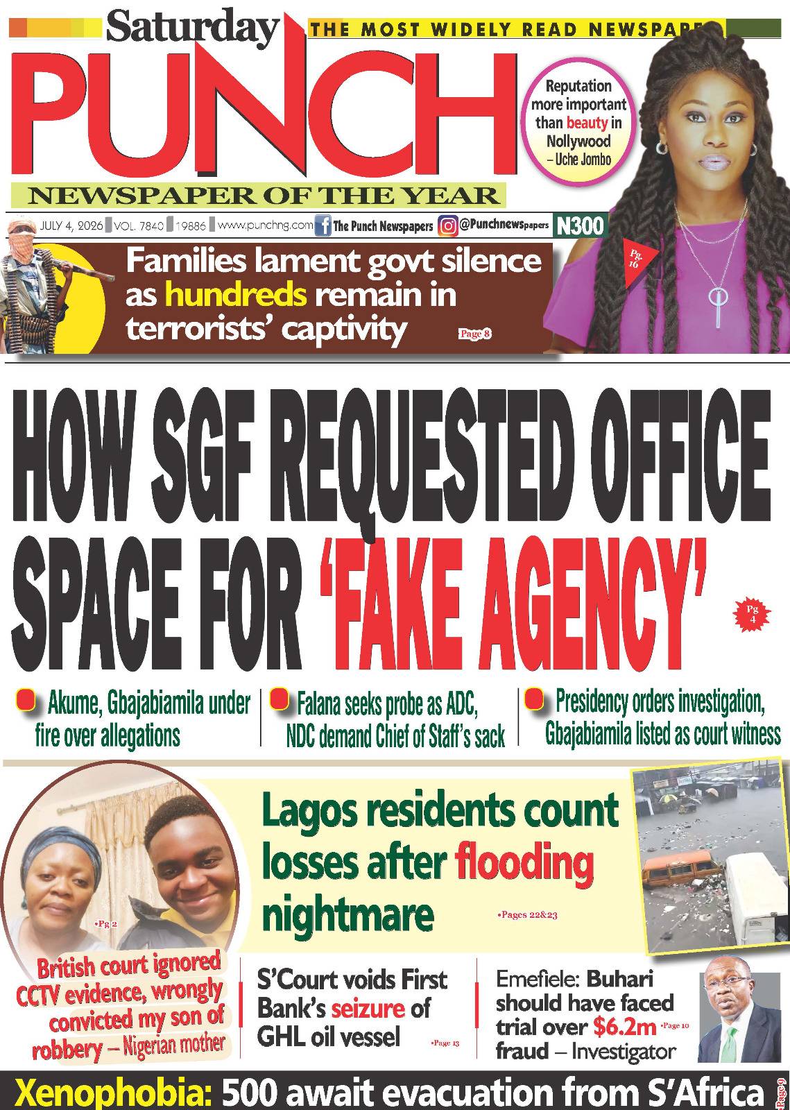 JULY 4 - HEADLINES