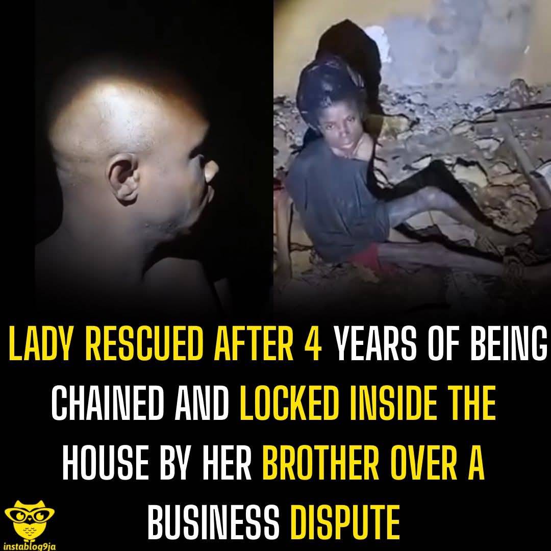 Lady rescued after 4 years of being Chained and locked inside the house by her Brother Over a Busine...