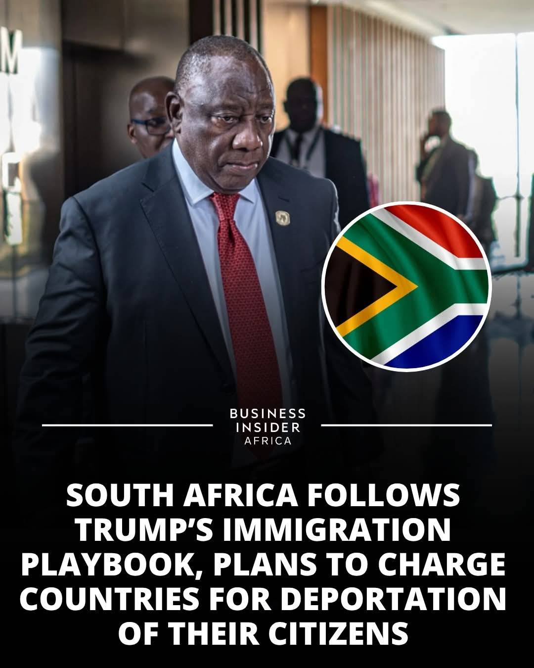 South Africa plans to charge foreign governments for the costs associated with deporting their natio...