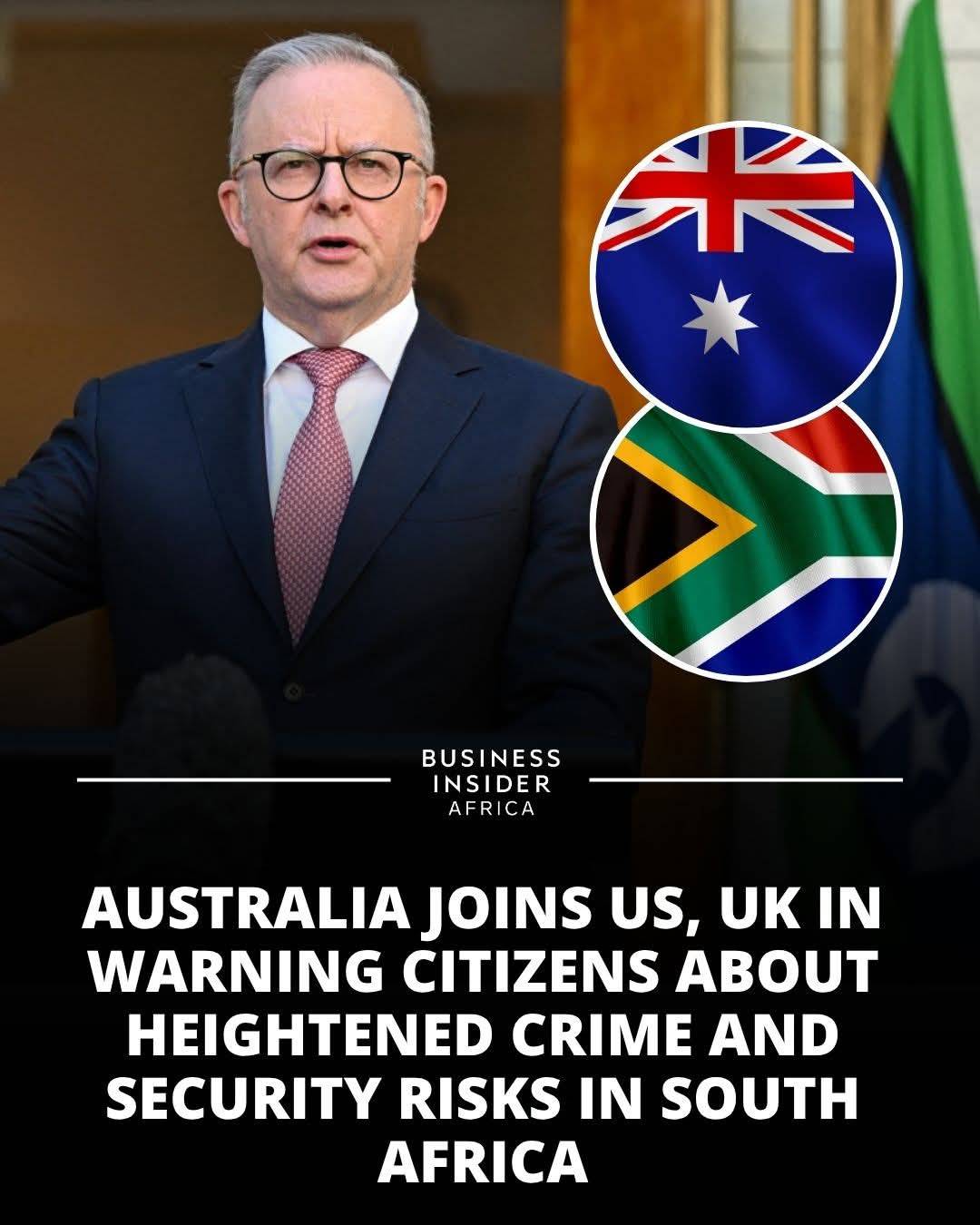 Australia has joined the US and UK in warning about increased security risks for travellers to South...