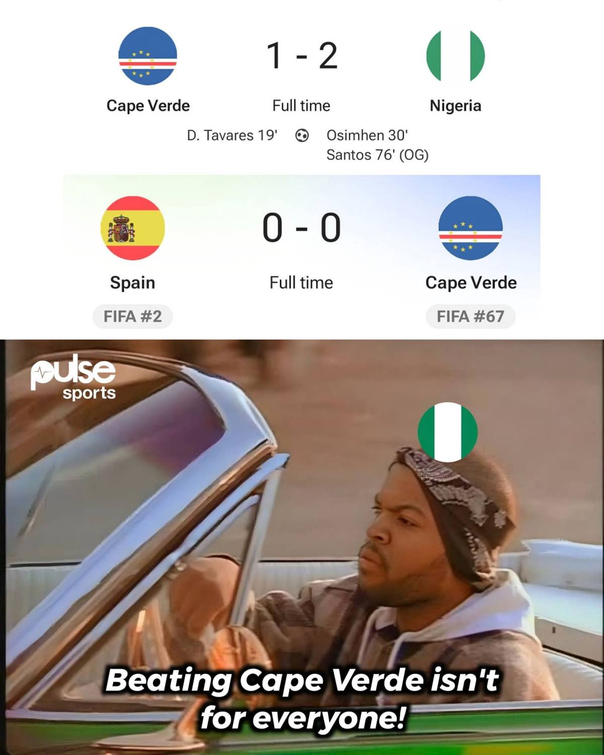 ๐จ Beating Cape Verde isn't for everyone. ๐ณ๐ฌ๐ญ