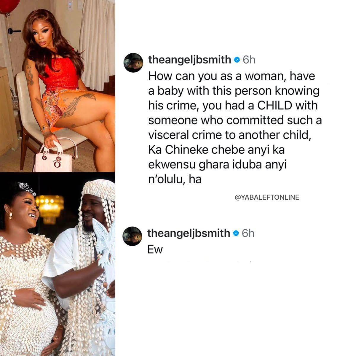 "How can you, as a woman, have a baby with this person knowing his crime?" — BBNaija star Angel crit...