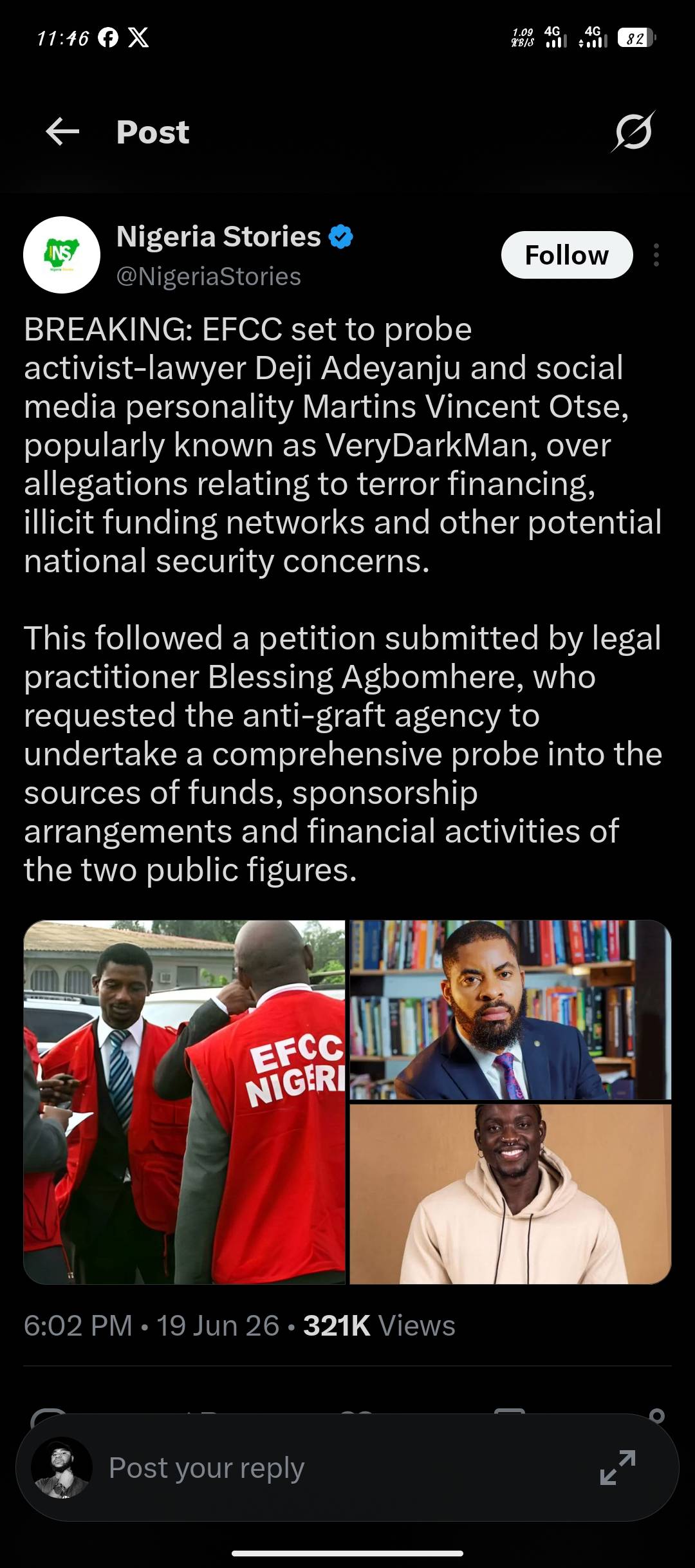 BREAKING: EFCC set to probe activist-lawyer Deji Adeyanju and social media personality Martins Vince...