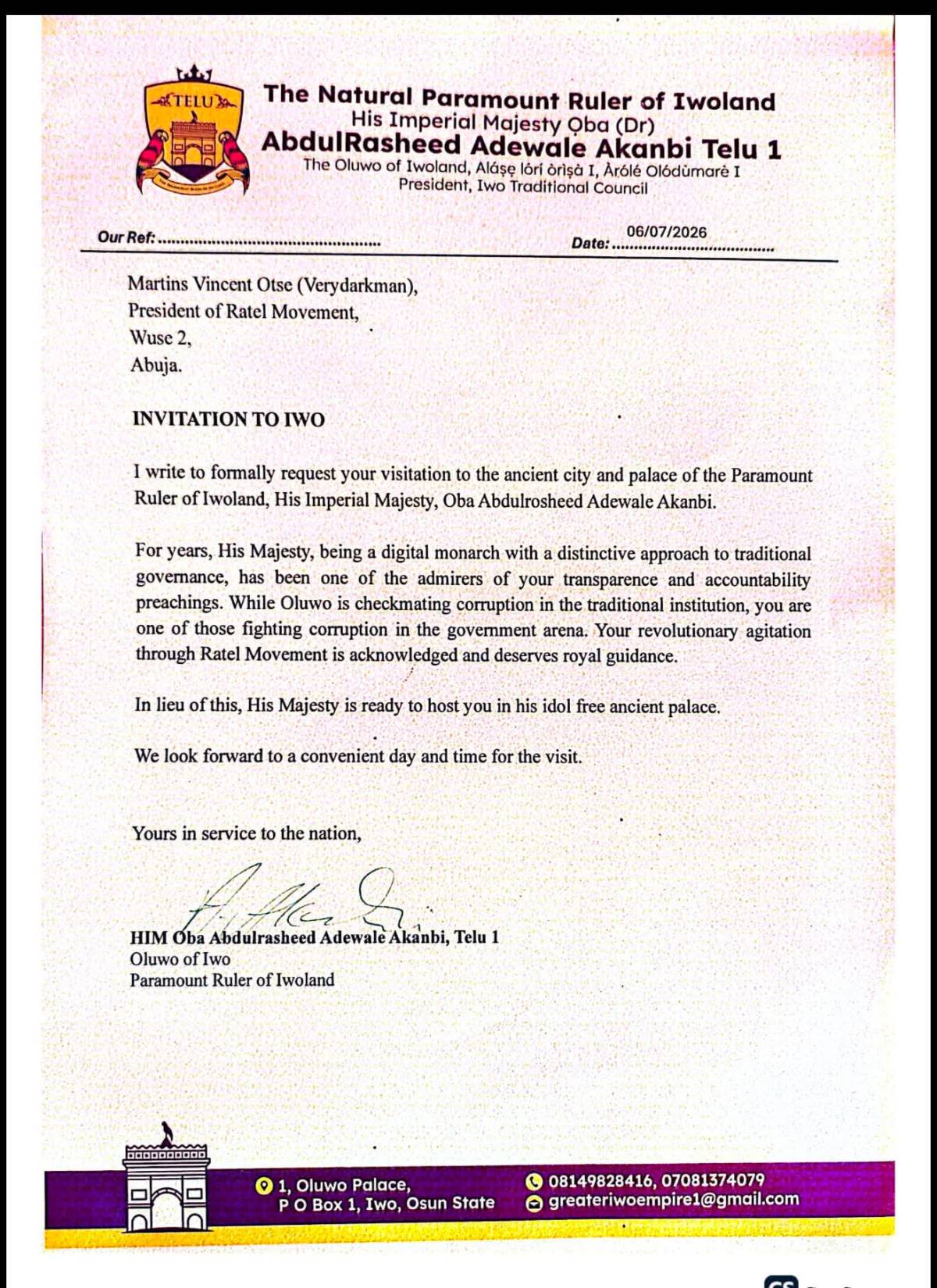 H@ters will not like this๐๐
The OLUWO OF IWO the paramount ruler of IWO LAND a respected throne i...