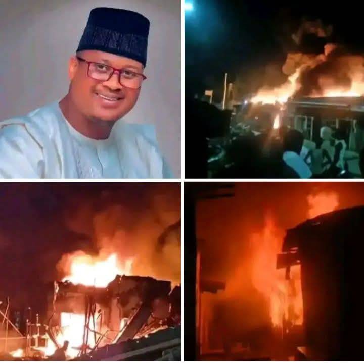BREAKING NEWS 🚨
Angry youths set fire to Nafi’u Bala’s residence in Gombe for an alleged unholy al...