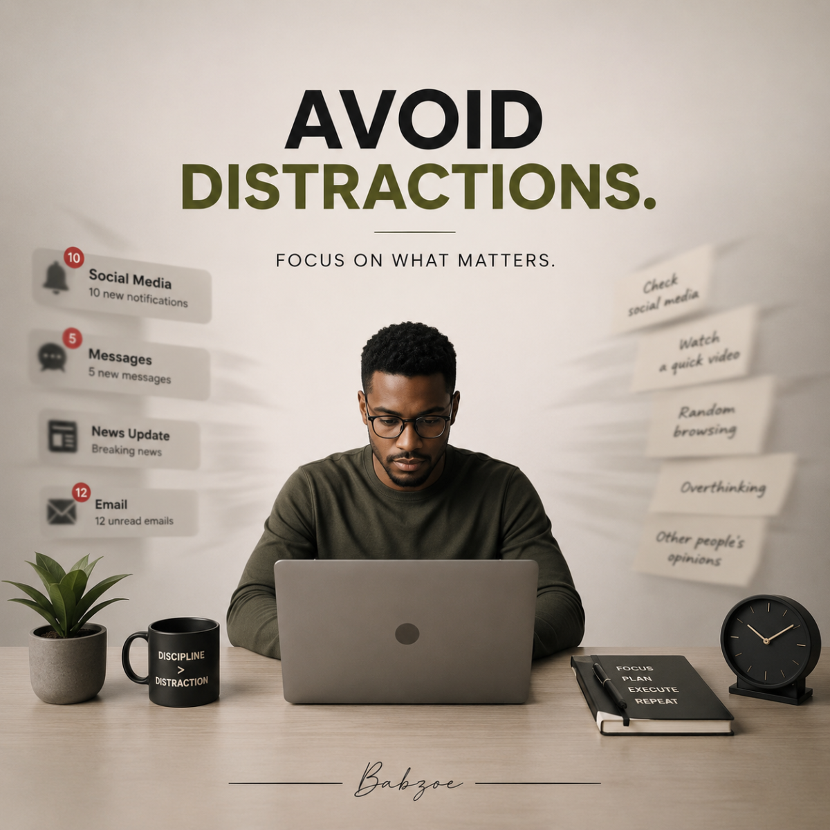 ๐๐๐
Distractions rarely destroy purpose instantly, they weaken it gradually.
Every unnecessary in...