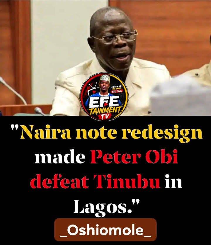 #DEMSAY INFO
Oshiomhole: Emefiele’s Naira Redesign Policy Helped Obi Defeat Tinubu in Lagos.
The la...