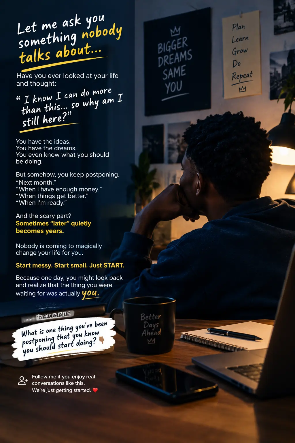 Let me ask you something nobody talks about…
Have you ever looked at your life and thought:
“I kno...