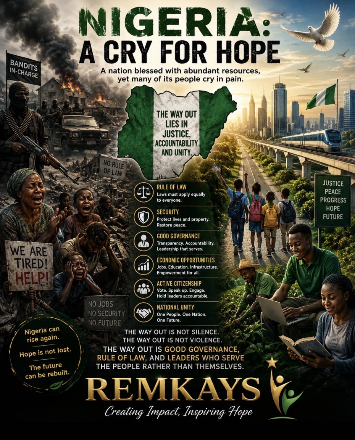 ๐ณ๐ฌ NIGERIA: A CRY FOR HOPE ๐ณ๐ฌ
โA nation blessed with abundant resources, yet many of its people cry...