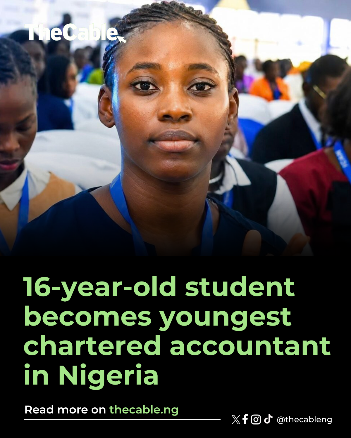 16-year-old student becomes youngest chartered accountant in Nigeria
Osasere Okundaye, the 16-year...