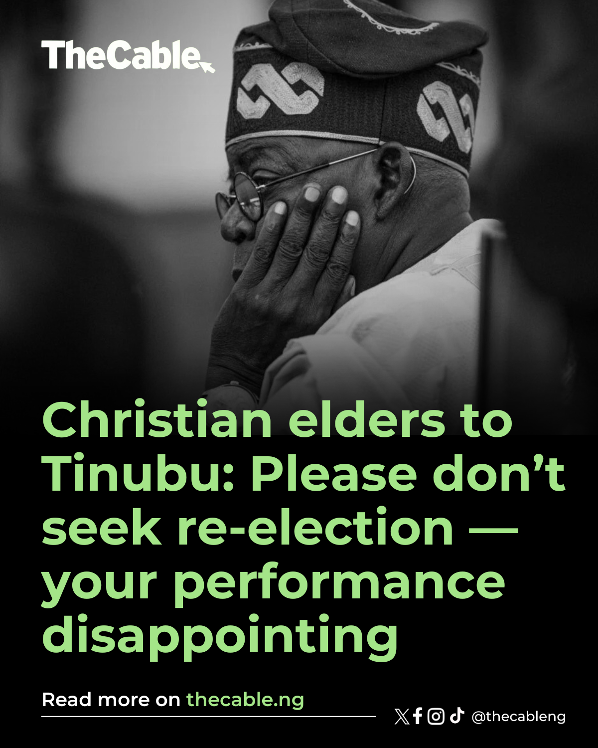 Christian elders to Tinubu: Please don’t seek re-election — your performance disappointing
The Nati...