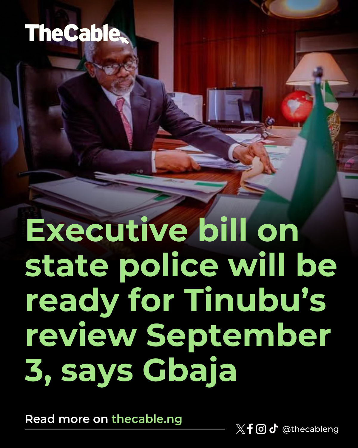 Gbaja: Executive bill on state police will be ready for Tinubu’s review Sept 3

The presidency has i...