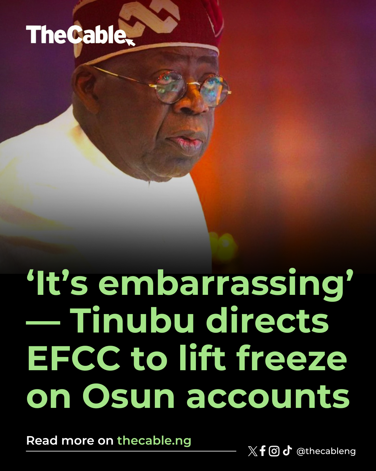 ‘It’s embarrassing’ — Tinubu directs EFCC to lift freeze on Osun accounts
President Bola Tinubu has...