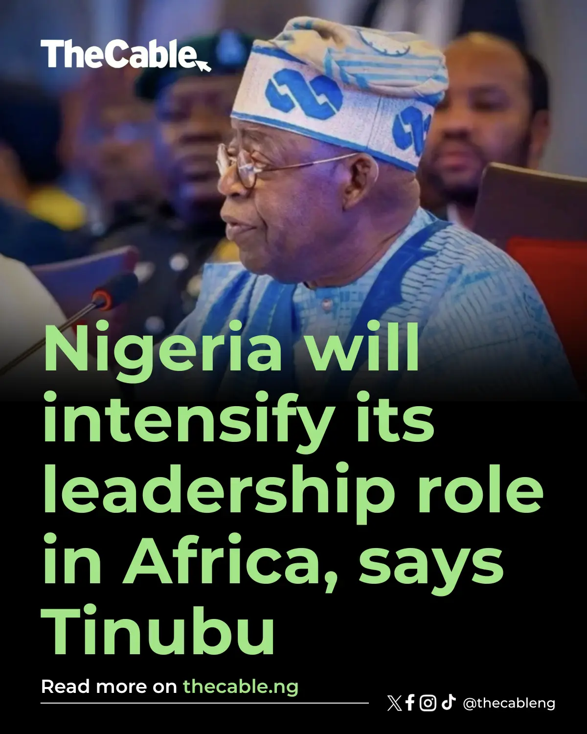 Nigeria will intensify its leadership role in Africa, says Tinubu
President Bola Tinubu says Nigeri...