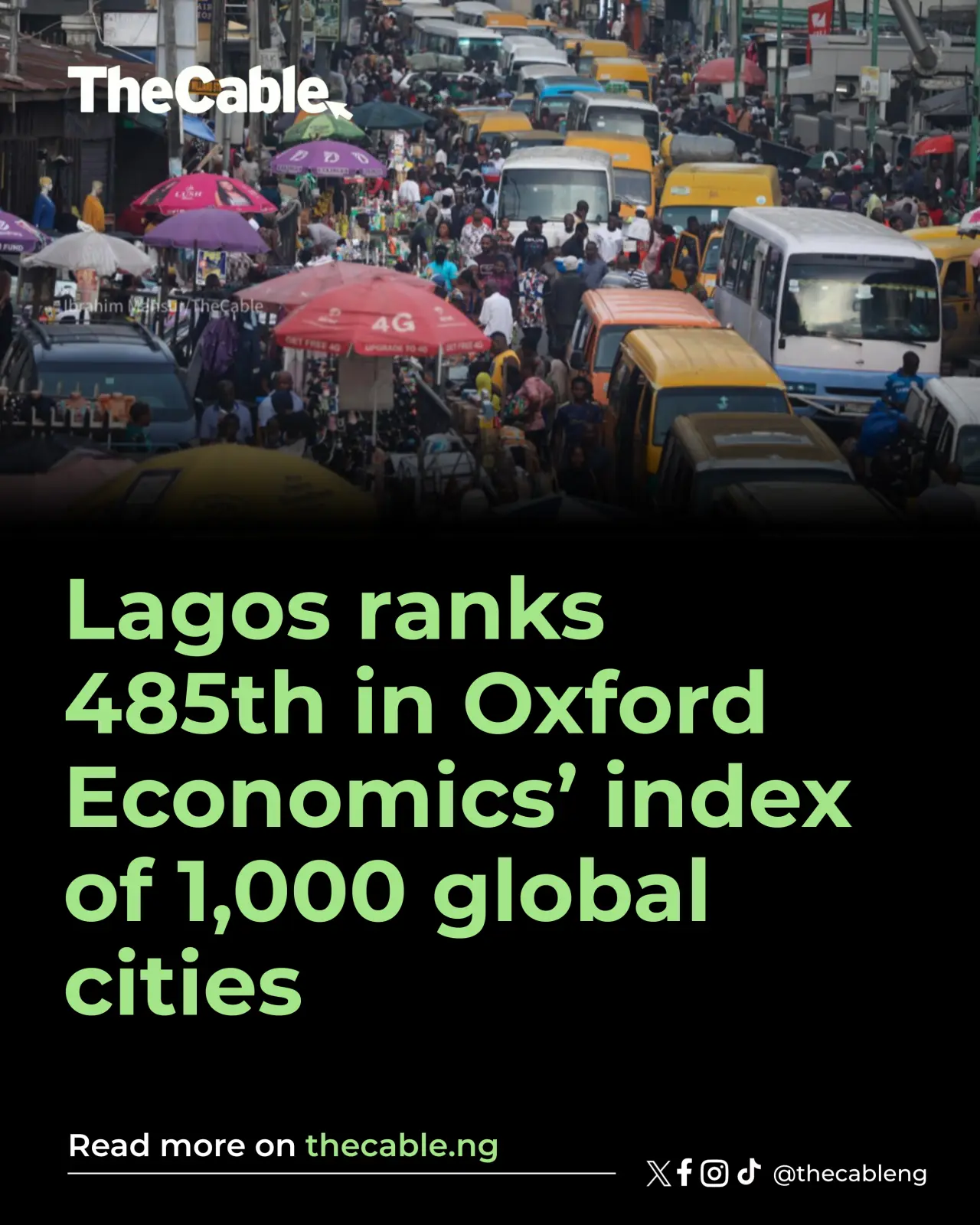 Lagos ranks 485th in Oxford Economics’ index of 1,000 global cities
A new report by Oxford Economic...
