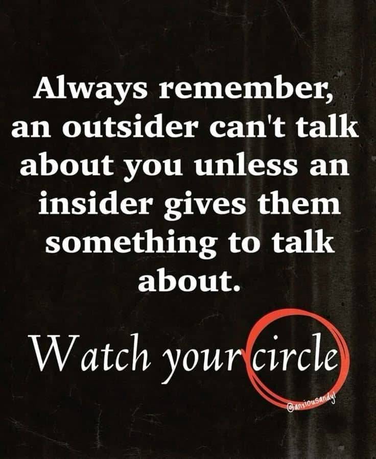 Be wary of your circle