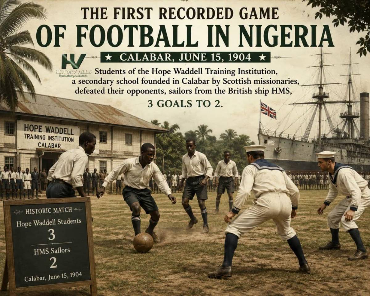 The first recorded football match in Nigeria on June 15, 1904, in Calabar. Wow!๐๐๐