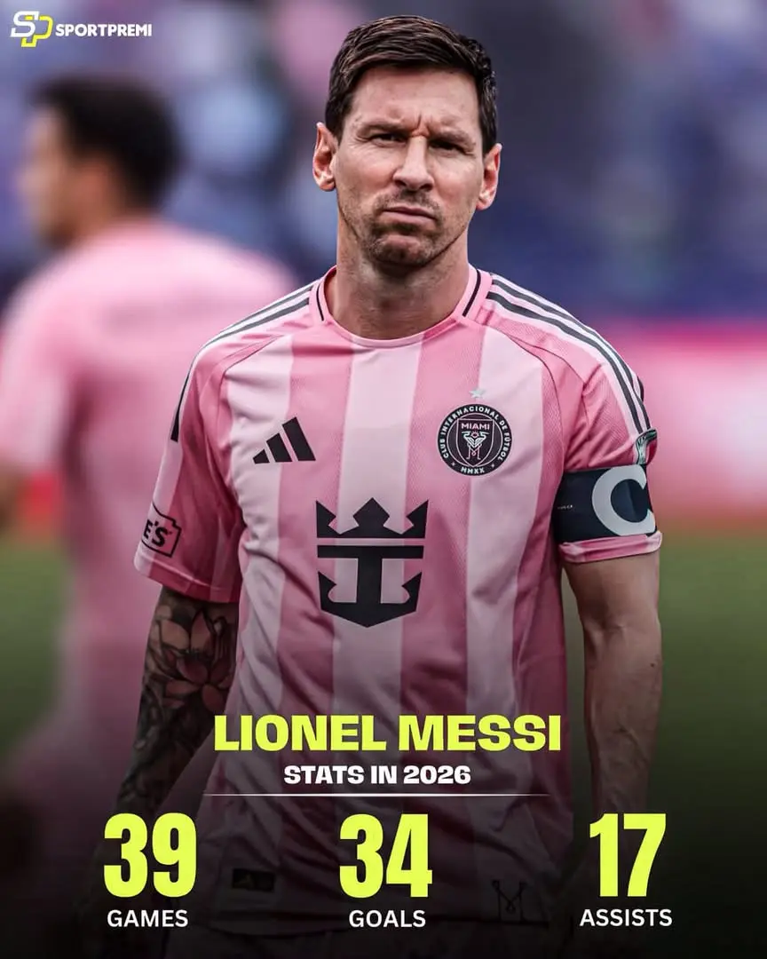 ๐ฆ๐ท Lionel Messi โ Stats for club and country in 2026:
๐๏ธ 39 games
โฝ๏ธ 34 goals
๐ฏ 17 assists
๐ 51...